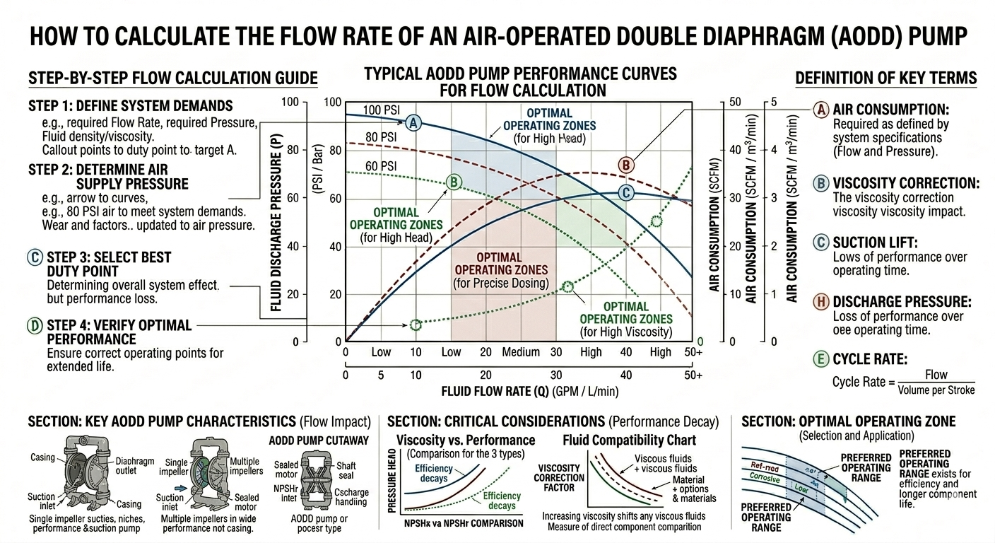 AODD Pump Flow Rate Calculation