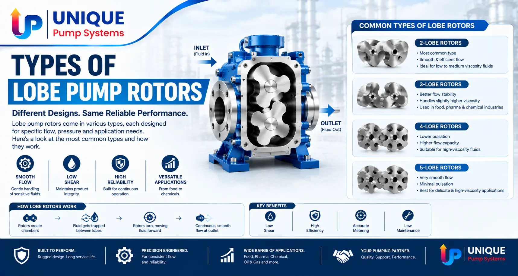 Types of Lobe Pump Rotors
