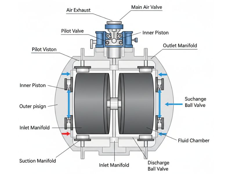 What is an AODD Pump — Working Principle Diagram